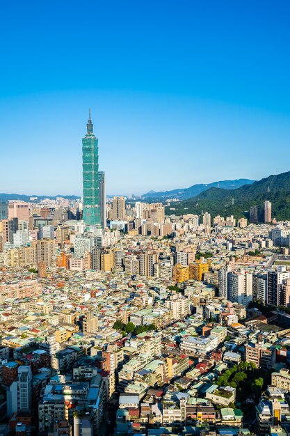 Edificio arquitectónico de la ciudad de taipei.