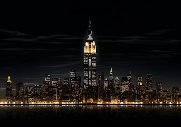 Edificio Empire State en la noche