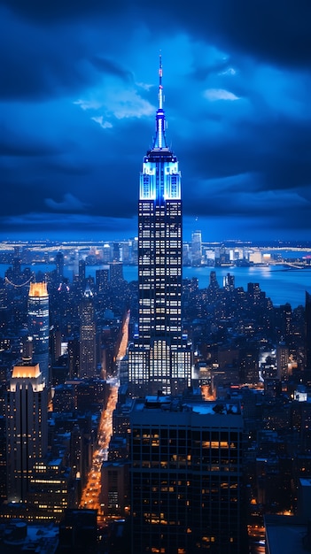 Edificio Empire State en la noche