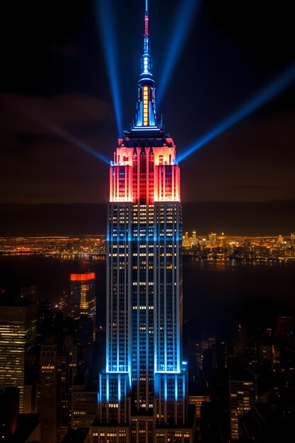 Edificio Empire State en la noche