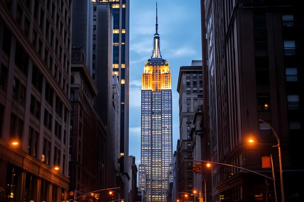 Edificio Empire State en la noche