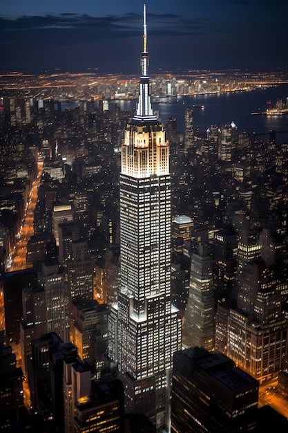 Edificio Empire State en la noche