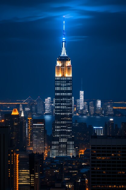 Edificio Empire State en la noche