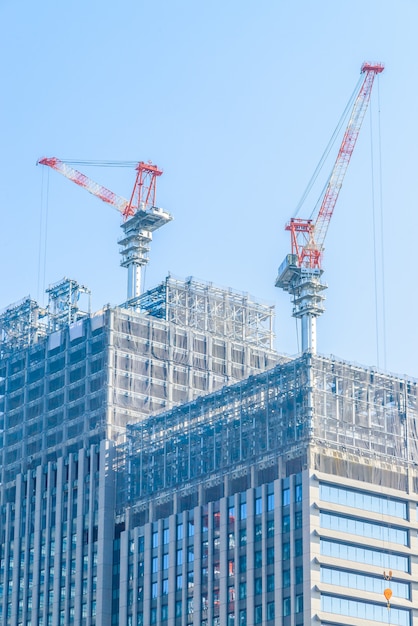 edificio de la grúa de construcción