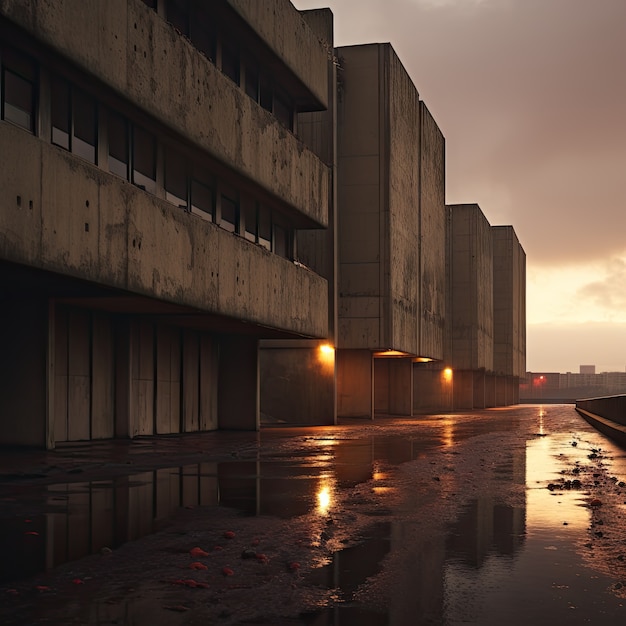 Edificio inspirado en el neo-brutalismo