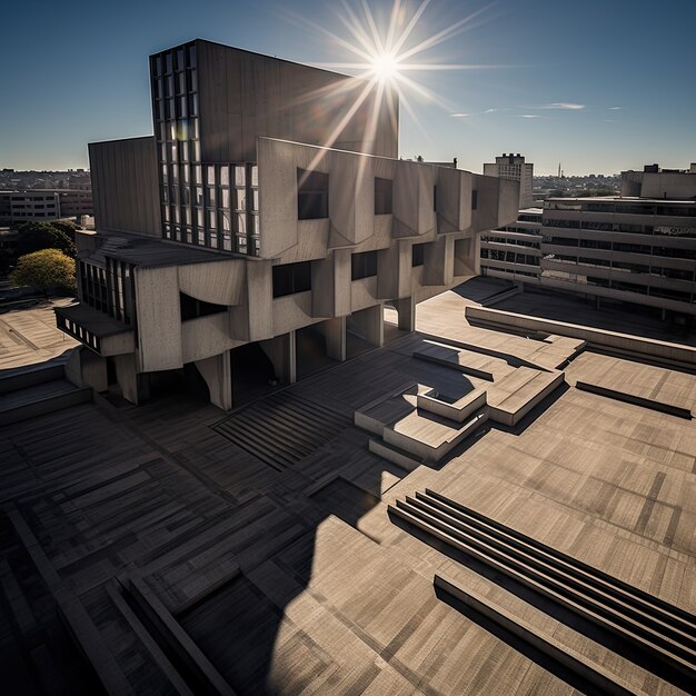 Edificio inspirado en el neo-brutalismo