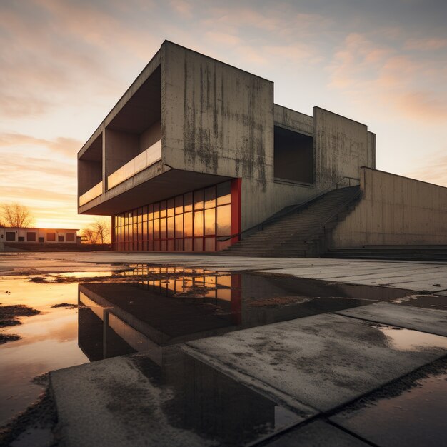 Edificio inspirado en el neo-brutalismo