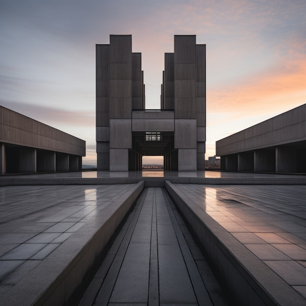 Edificio inspirado en el neo-brutalismo