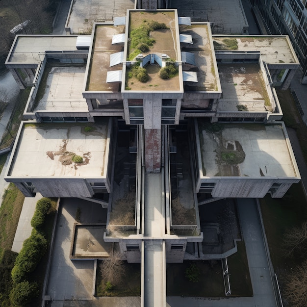 Foto gratuita edificio inspirado en el neo-brutalismo