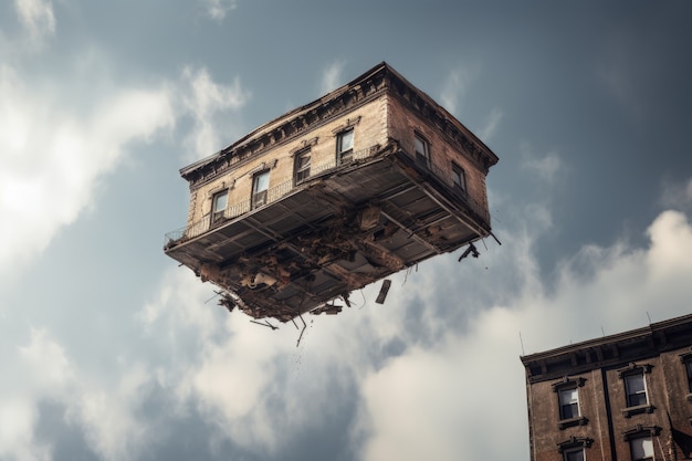 Edificio que desafía las leyes de la física levitando en la atmósfera