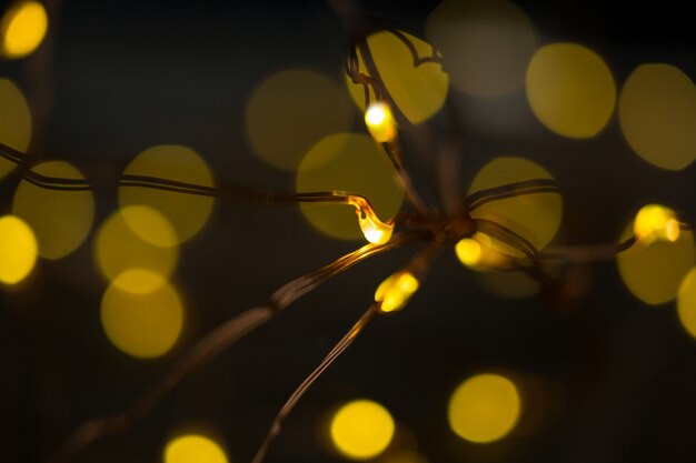 Efecto bokeh amarillo