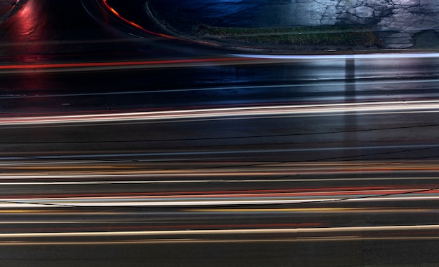 Foto gratuita efecto de las luces de la ciudad por la noche.