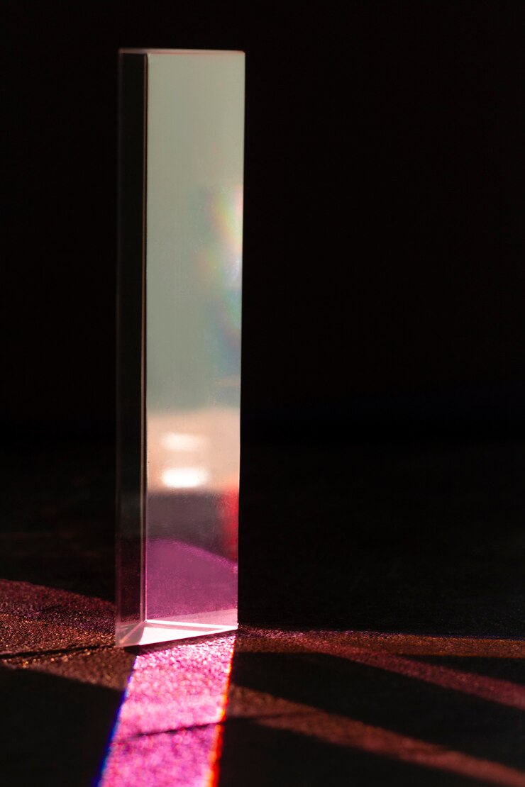 Foto gratuito efecto de prismas de luces de cerca