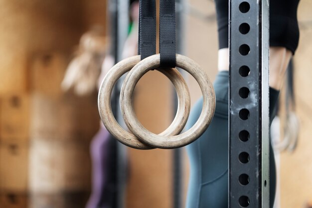 Ejercicio de gimnasio de cerca