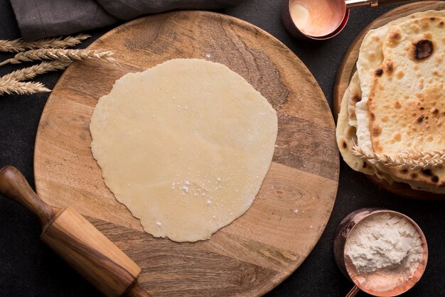 Elaboración de surtido de ingredientes roti