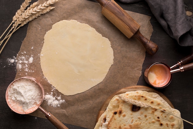 Elaboración de surtido de ingredientes roti