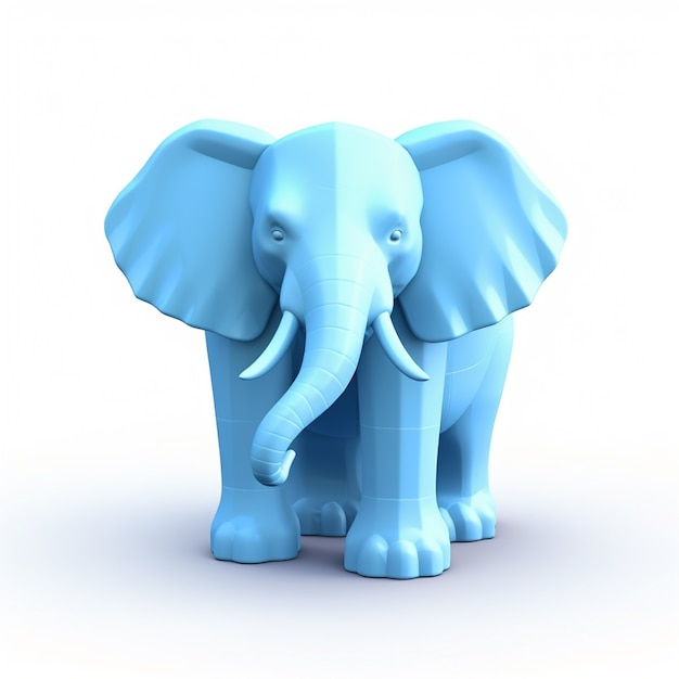 Foto gratuita elefante azul en estudio.