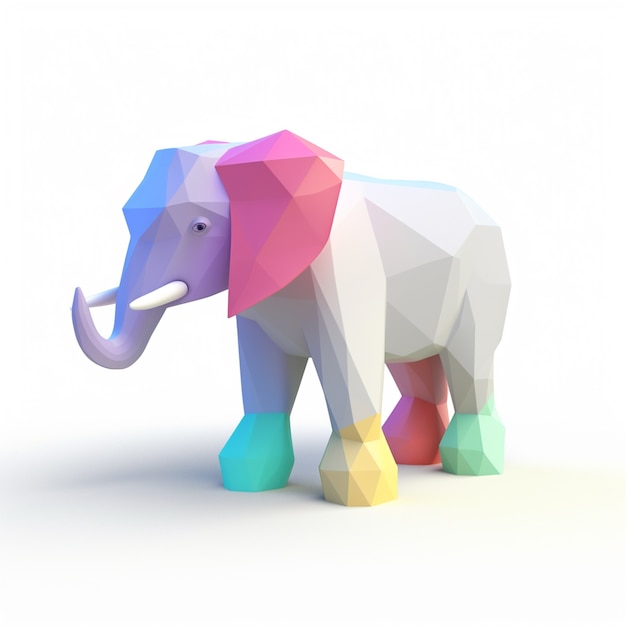 Foto gratuita elefante colorido en estudio