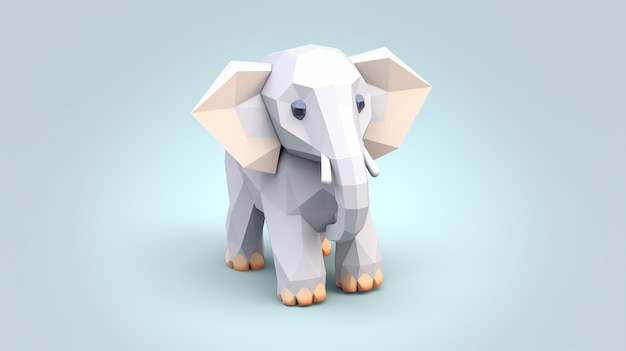 Foto gratuita elefante texturizado en estudio