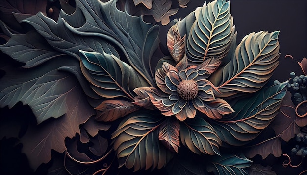 El elegante patrón floral inspira la creatividad de la moda moderna generada por IA