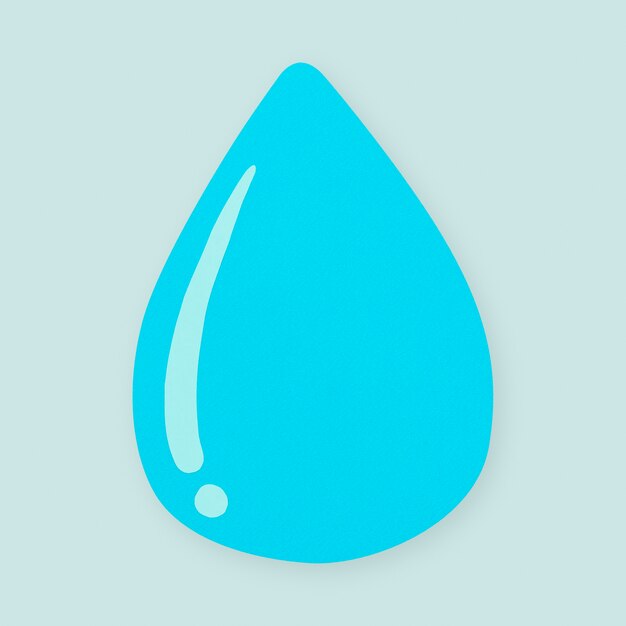 Elemento de arte de mano de ambiente de papel de gota de agua