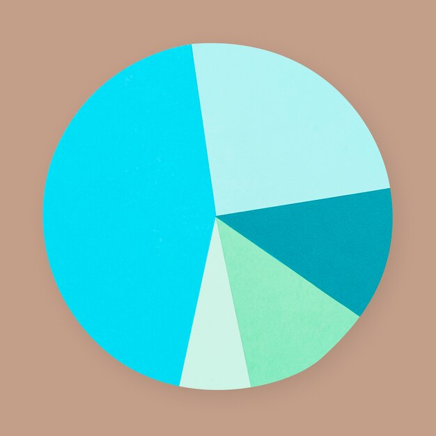 Elemento de arte de mano de negocios de papel de gráfico circular