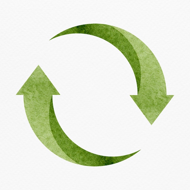 Elemento de diseño de símbolo de reciclaje verde