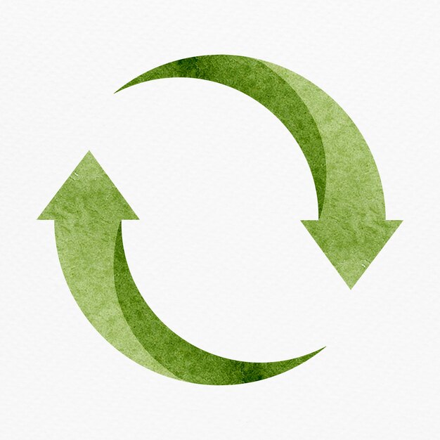 Elemento de diseño del símbolo de reciclaje verde