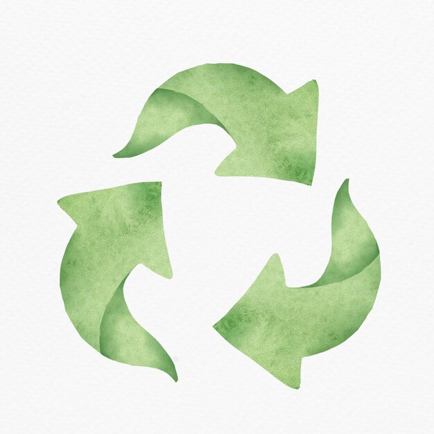 Elemento de diseño del símbolo de reciclaje verde