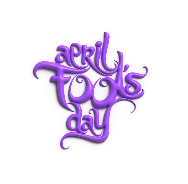 Elemento de diseño de texto 3D del día de los inocentes