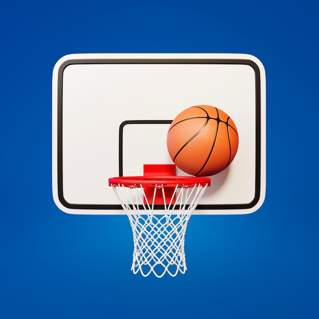 Foto gratuita elementos esenciales de baloncesto 3d