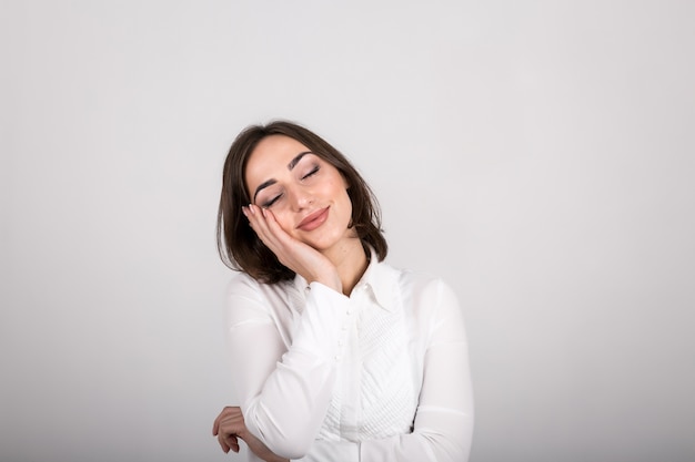 Emociones de mujer en estudio