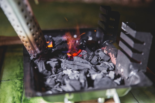 Empezando la barbacoa