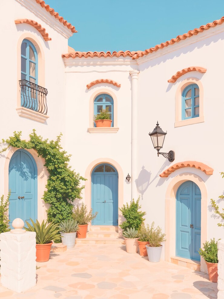El encantador patio mediterráneo