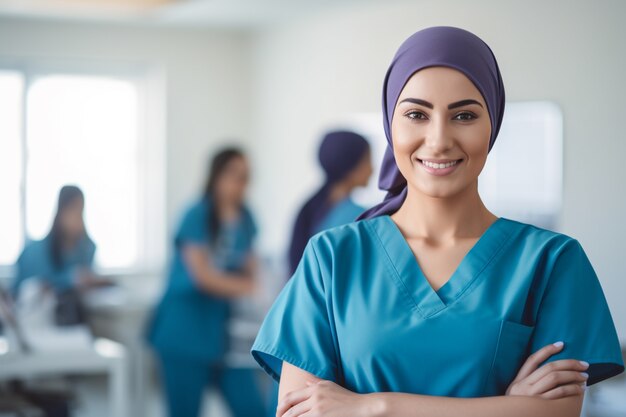 Foto gratuita enfermera de tiro medio en el hospital