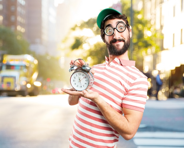 Foto gratuita engañar a hombre loco. la expresión feliz