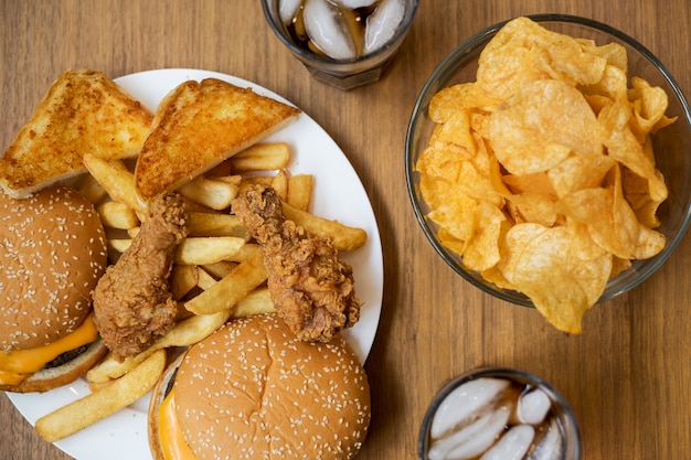 Engorde y comida rápida no saludable