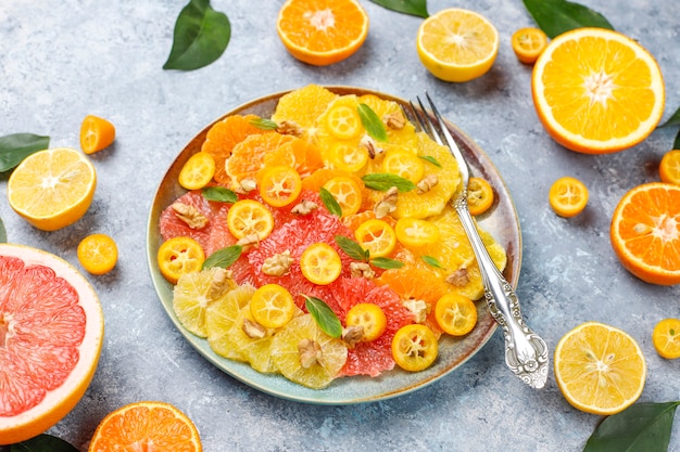 Ensalada de cítricos casera cruda