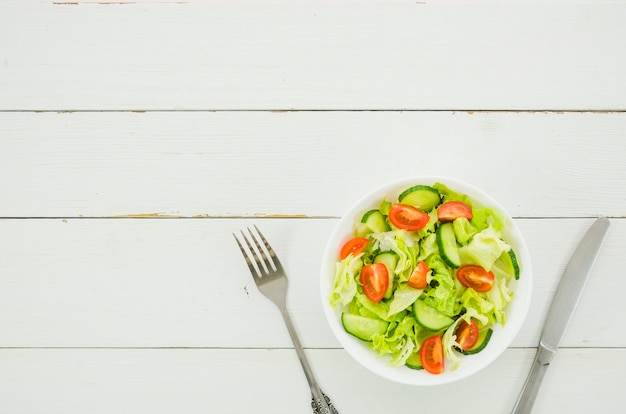 Ensalada deliciosa y saludable de lechuga