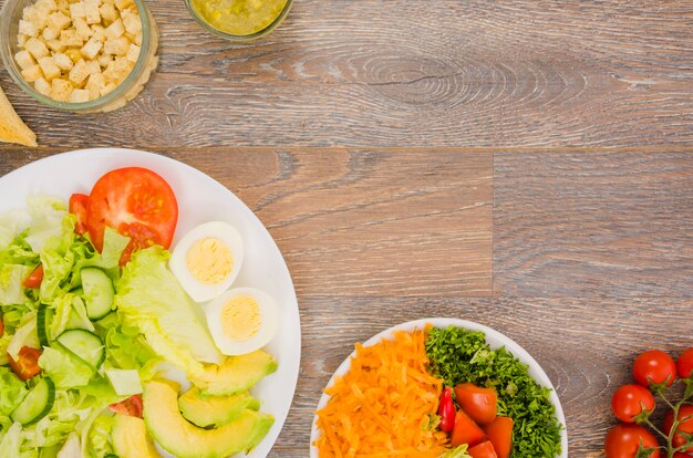 Ensalada deliciosa y saludable de lechuga