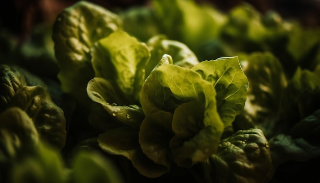 Foto gratuita ensalada saludable con verduras y verduras orgánicas frescas generadas por ia