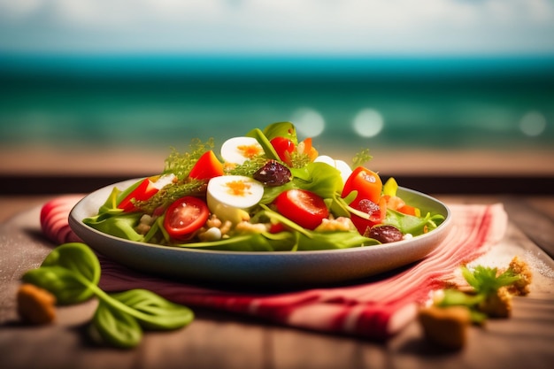 Una ensalada con vistas al mar