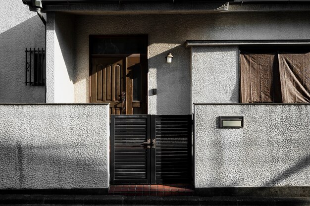 Entrada de la casa edificio antiguo de Japón