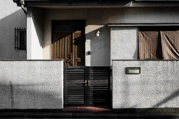 Entrada de la casa edificio antiguo de Japón