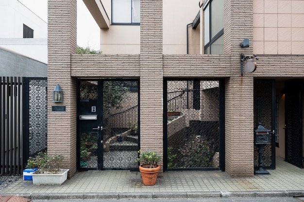 Entrada de la casa japonesa moderna