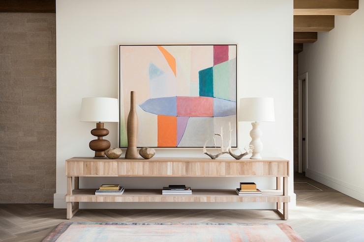 Foto gratuito entrada a la casa con muebles y diseño modernos