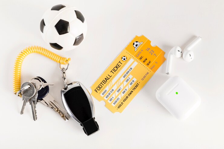 Foto gratuito entrada de fútbol y equipamiento de arbitro