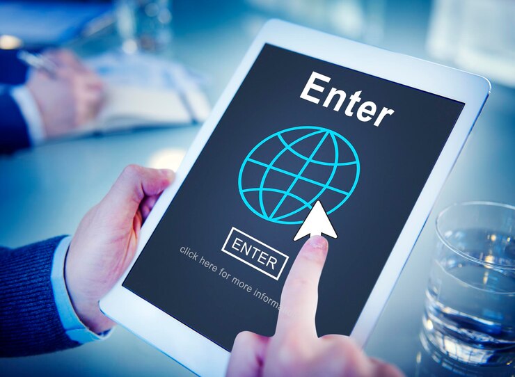 Foto gratuito entrar en línea unirse al concepto de tecnología del sitio web