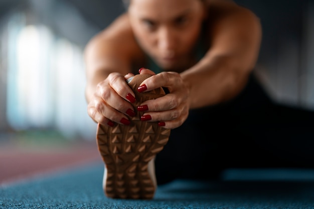 Foto gratuita entrenamiento de personas para el atletismo