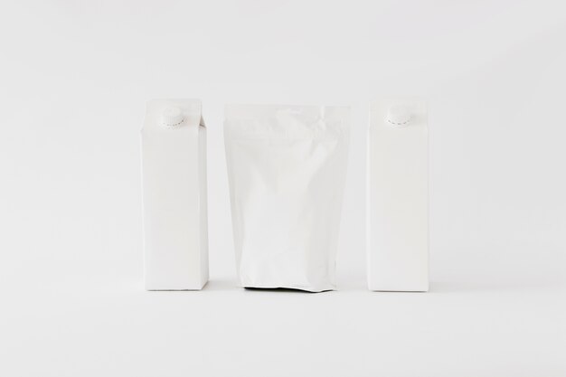 Envases de cartón y papel para productos lácteos.